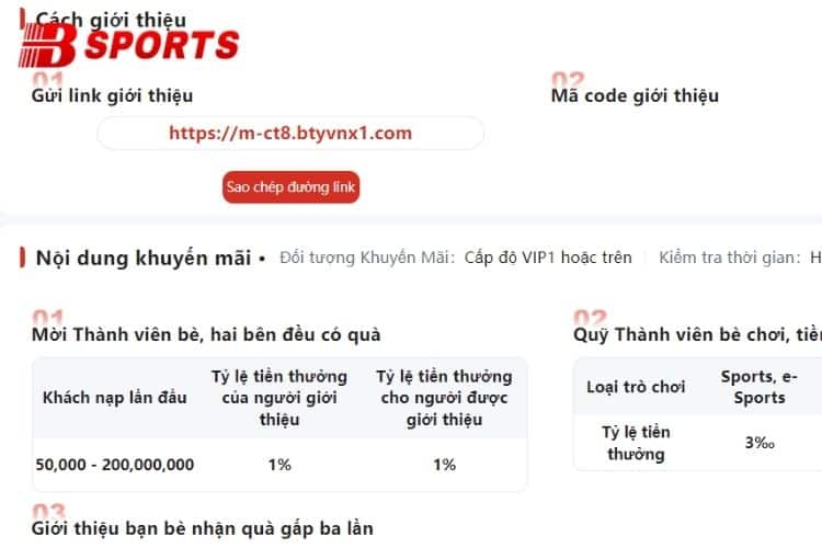 Khuyến mãi Bty1032 cho thành viên giới thiệu bạn bè tham gia