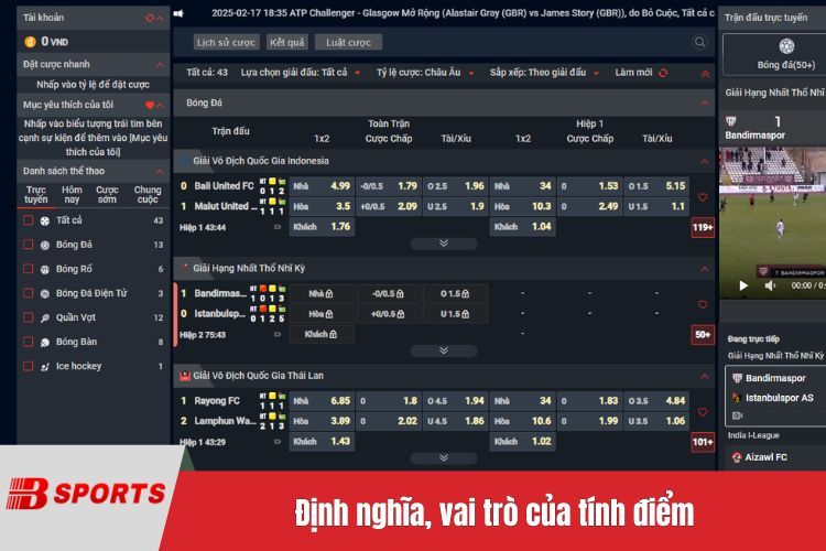 Định nghĩa, vai trò của tính điểm